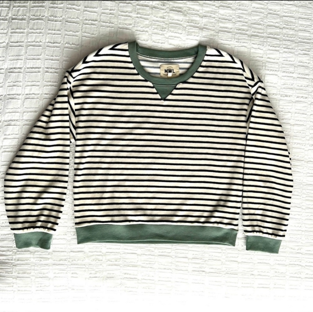 Madewell velour crew neck